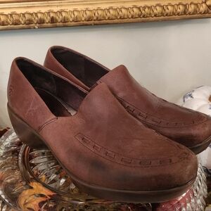 Ariat Advanced Stability‎ Comfort Brown Leather Clogs 9.5B ATS Mule